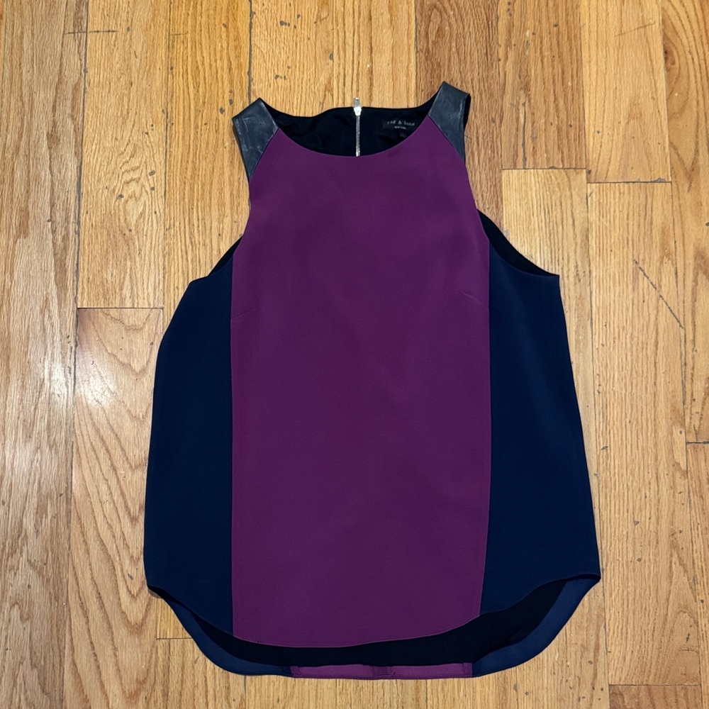 Elegant Purple and Black Women's Top